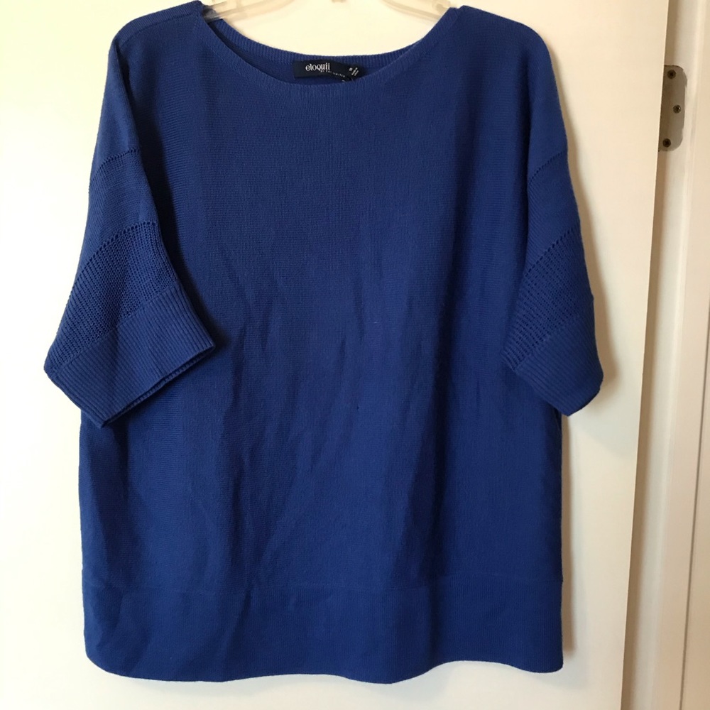 Eloquii Merino Wool Blend Short-sleeve Sweater